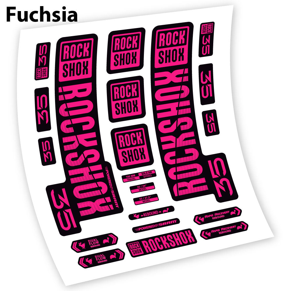 Stickers Rock Shox 35 2019 compatibles Autocollants fourche VTT