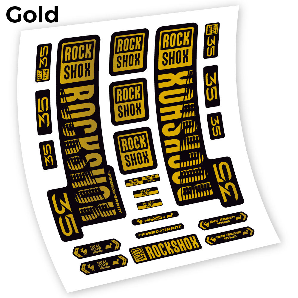 Stickers Rock Shox 35 2019 compatibles Autocollants fourche VTT