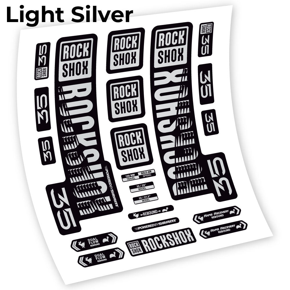 Stickers Rock Shox 35 2019 compatibles Autocollants fourche VTT