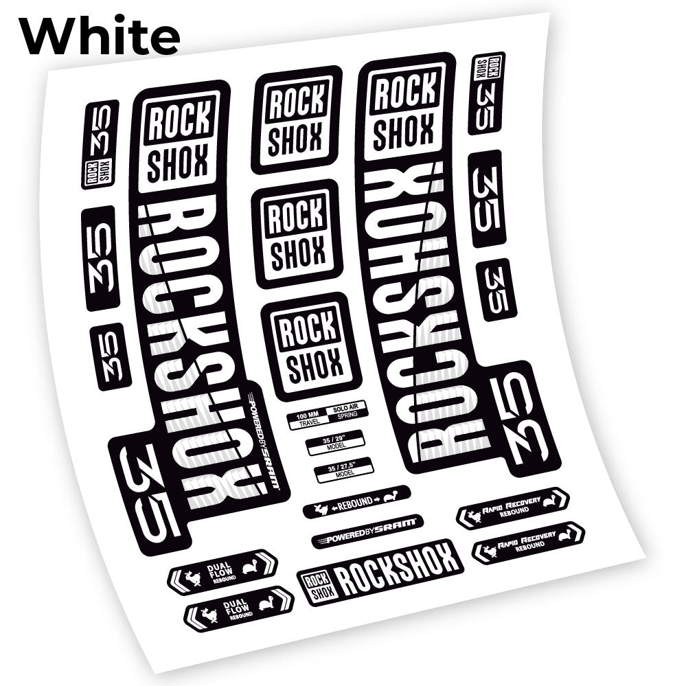 Stickers Rock Shox 35 2019 compatibles Autocollants fourche VTT