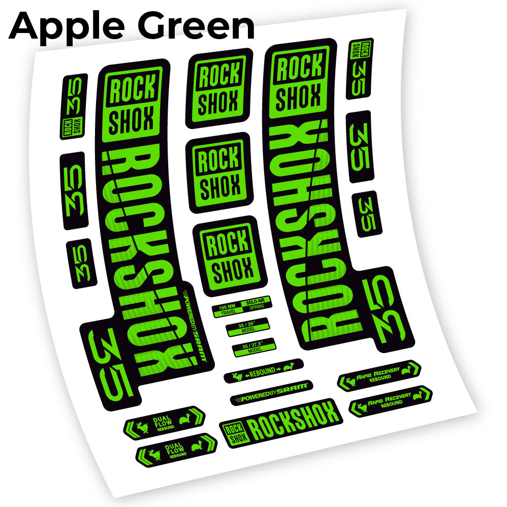 Stickers Rock Shox 35 2019 compatibles Autocollants fourche VTT