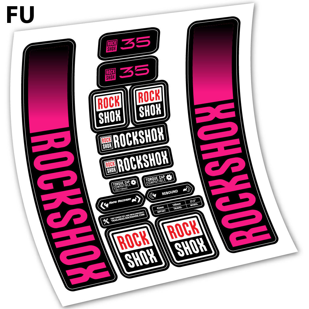 Stickers Rock Shox 35 2021 compatibles Autocollants fourche VTT