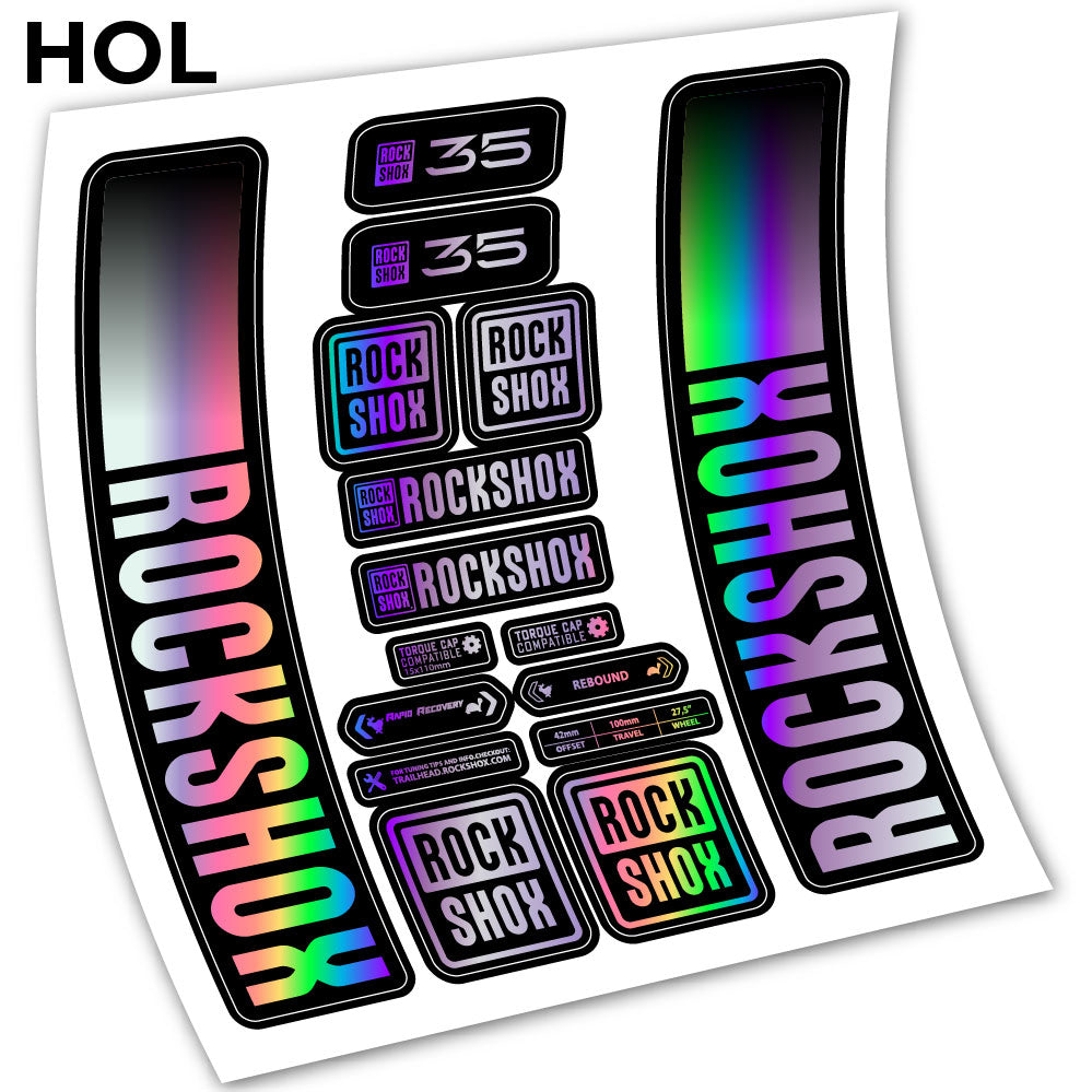 Stickers Rock Shox 35 2021 compatibles Autocollants fourche VTT