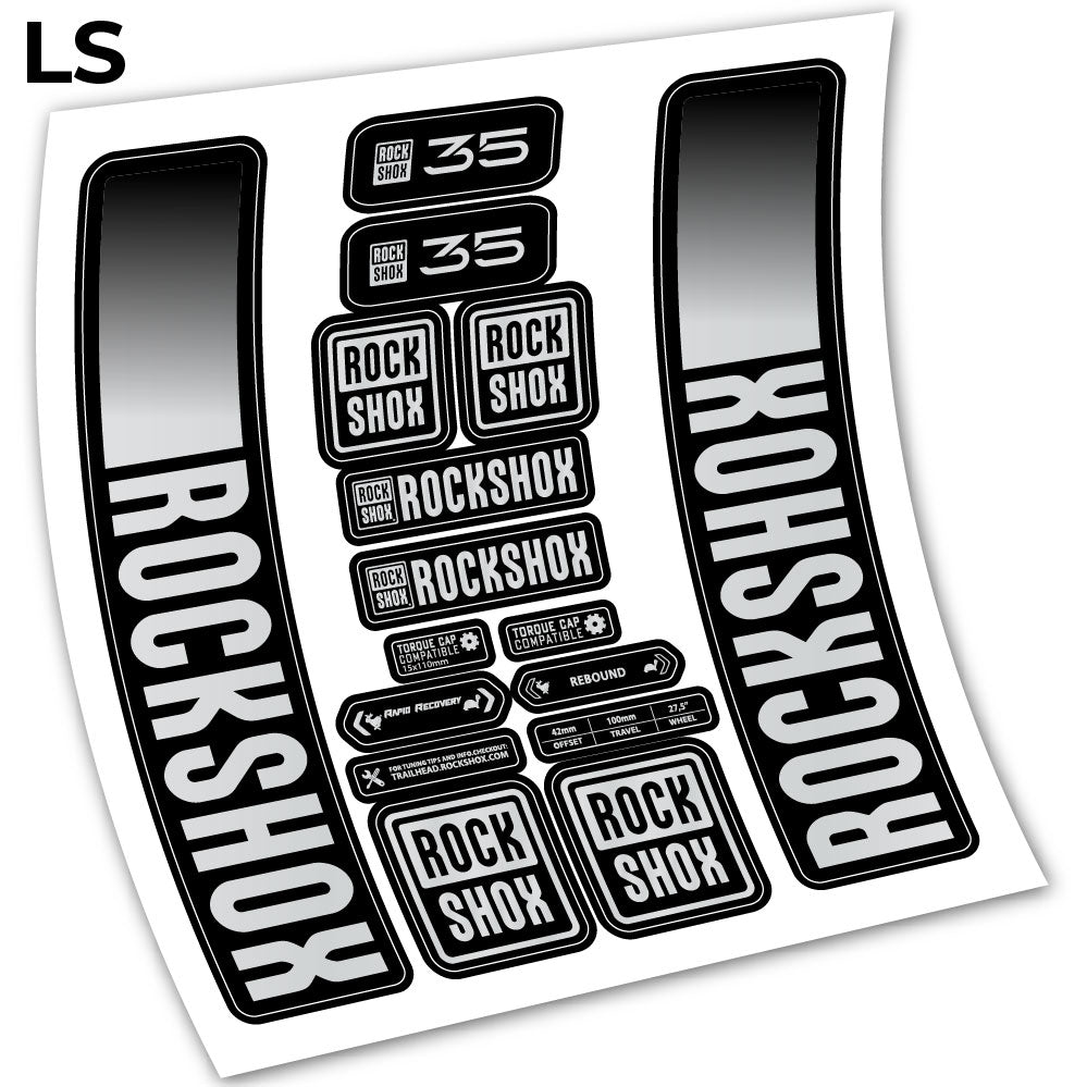 Stickers Rock Shox 35 2021 compatibles Autocollants fourche VTT