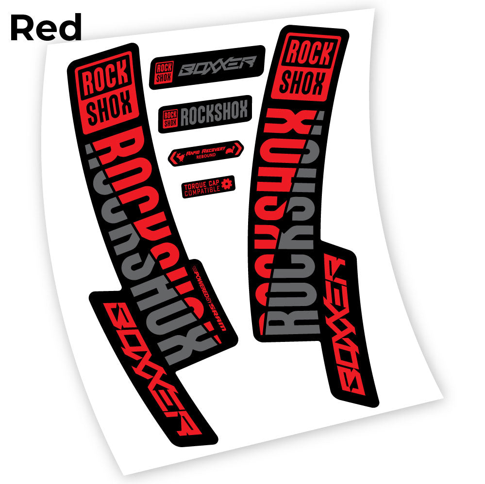 Stickers Rock Shox Boxxer 2019, 29 compatibles Autocollants fourche VTT 29"