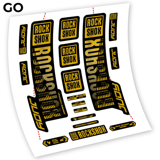 Stickers Rock Shox Judy 2018 y 2019 compatibles Autocollants fourche VTT 29"