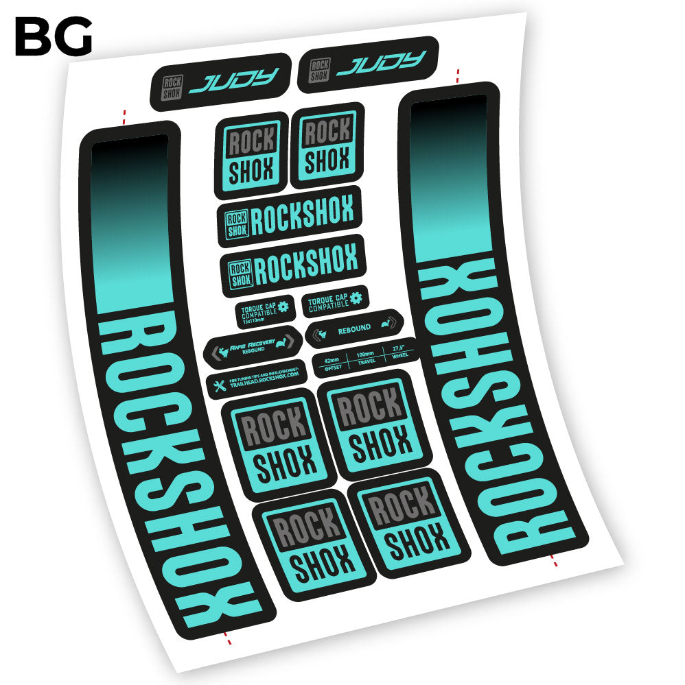 Stickers Rock Shox Judy 2021 compatibles Autocollants fourche VTT 29"