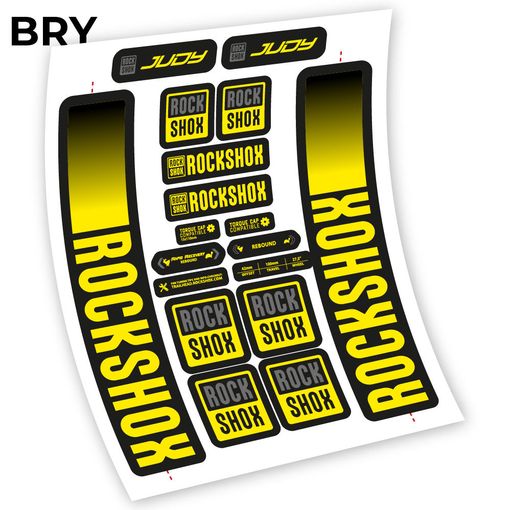 Stickers Rock Shox Judy 2021 compatibles Autocollants fourche VTT 29"