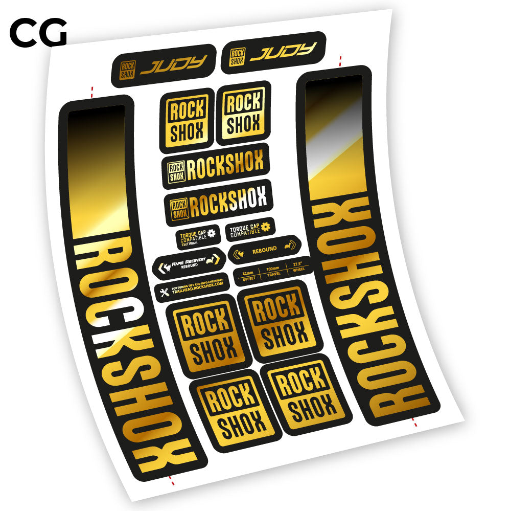 Stickers Rock Shox Judy 2021 compatibles Autocollants fourche VTT 29"