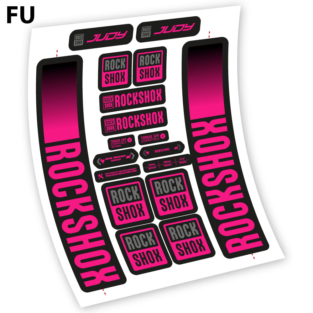 Stickers Rock Shox Judy 2021 compatibles Autocollants fourche VTT 29"