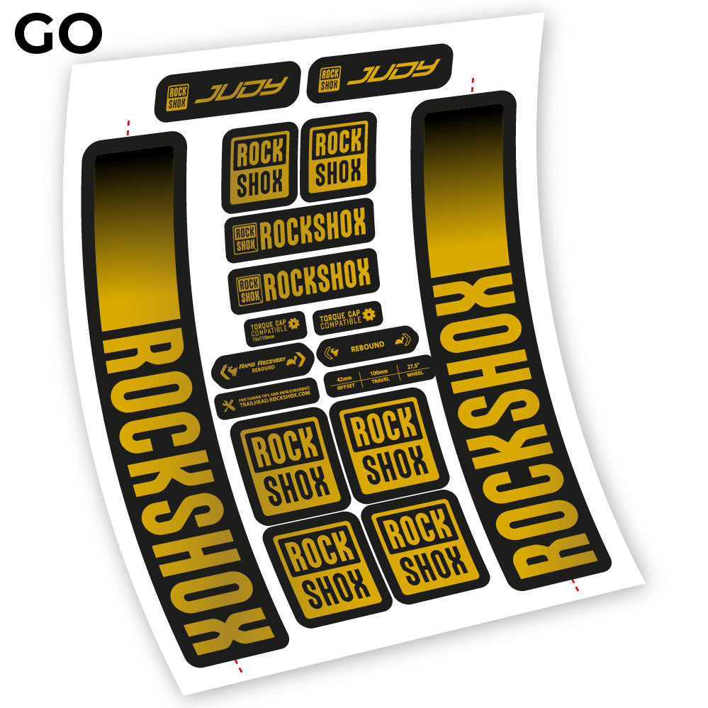 Stickers Rock Shox Judy 2021 compatibles Autocollants fourche VTT 29"