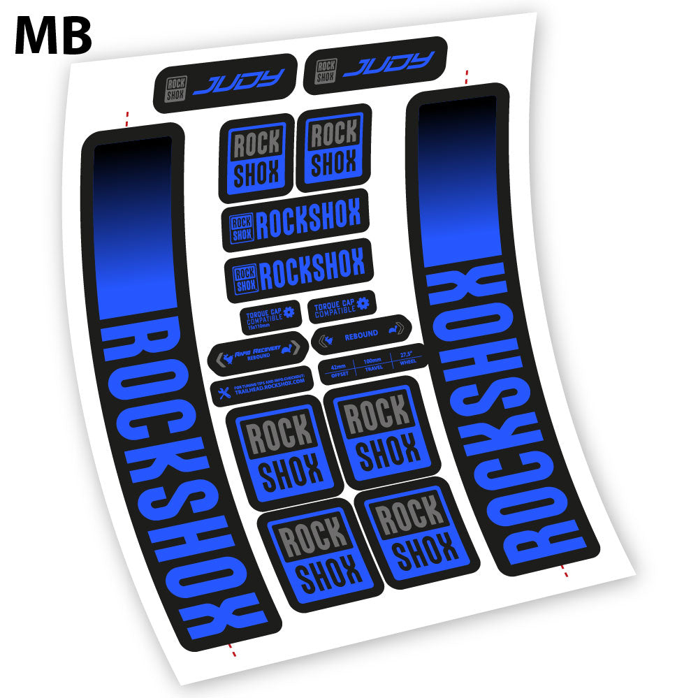 Stickers Rock Shox Judy 2021 compatibles Autocollants fourche VTT 29"