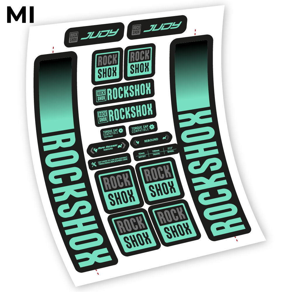 Stickers Rock Shox Judy 2021 compatibles Autocollants fourche VTT 29"
