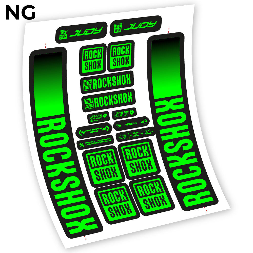 Stickers Rock Shox Judy 2021 compatibles Autocollants fourche VTT 29"