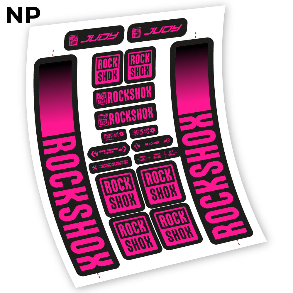 Stickers Rock Shox Judy 2021 compatibles Autocollants fourche VTT 29"