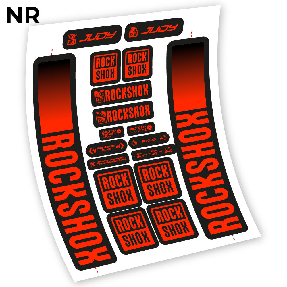 Stickers Rock Shox Judy 2021 compatibles Autocollants fourche VTT 29"