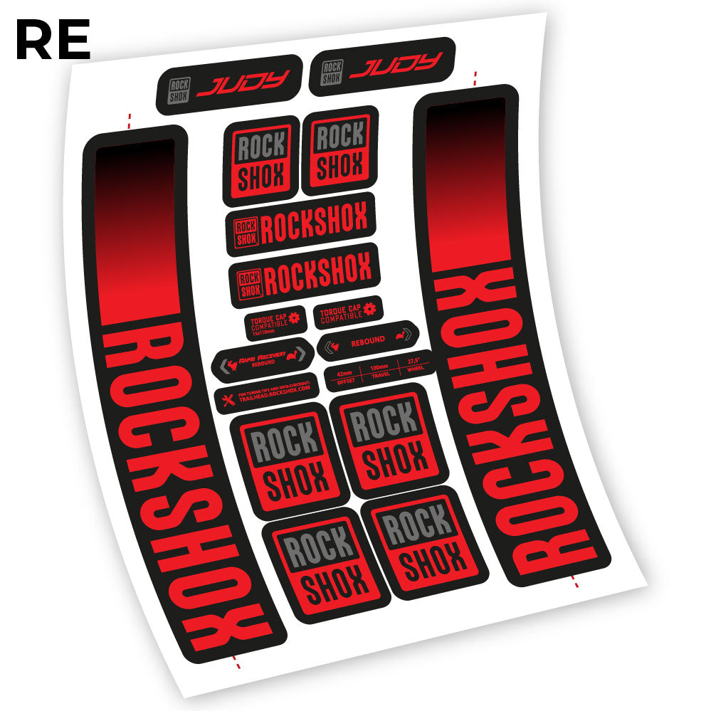 Stickers Rock Shox Judy 2021 compatibles Autocollants fourche VTT 29"