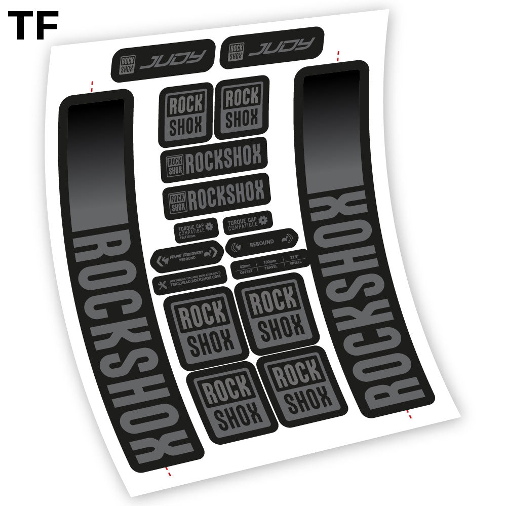 Stickers Rock Shox Judy 2021 compatibles Autocollants fourche VTT 29"