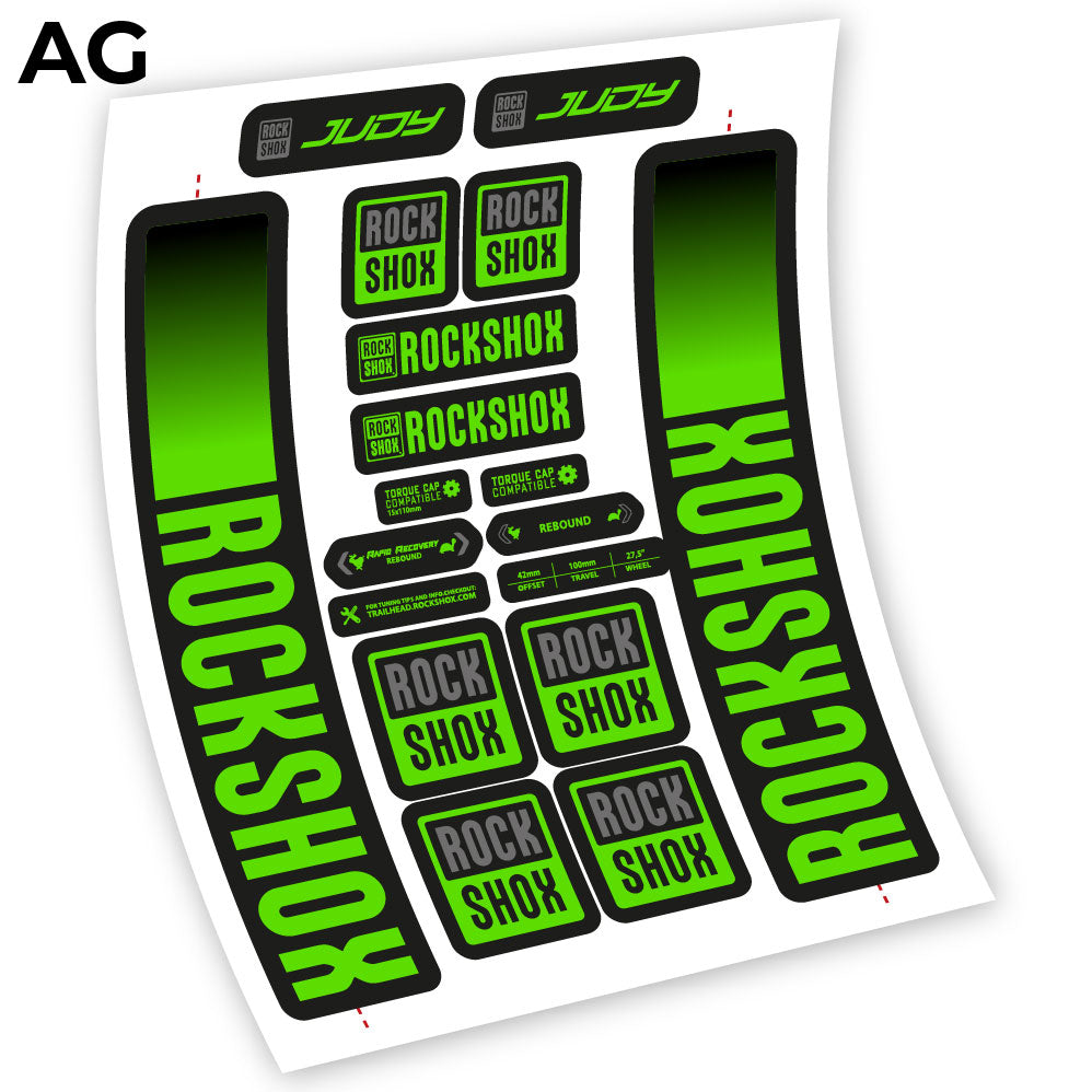 Stickers Rock Shox Judy 2021 compatibles Autocollants fourche VTT 29"