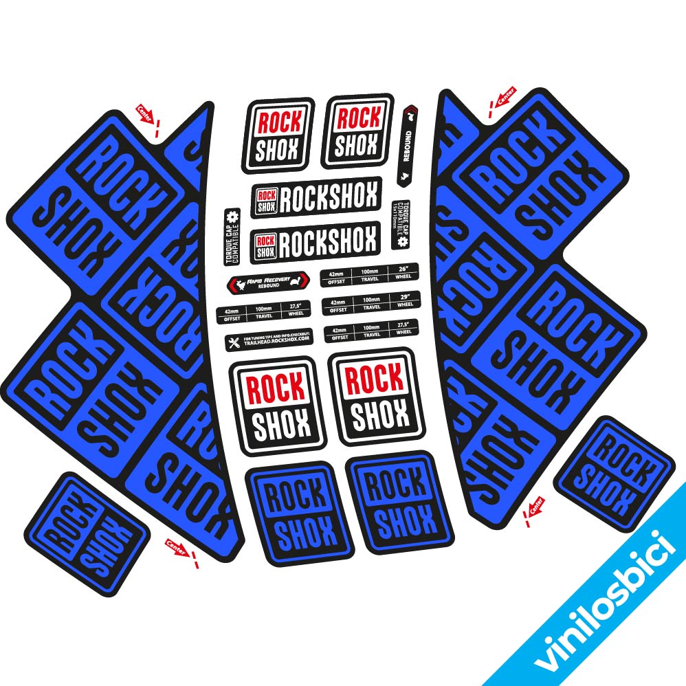 Stickers Rock Shox Nino Shurter Cape Epic compatibles Autocollants fourche VTT