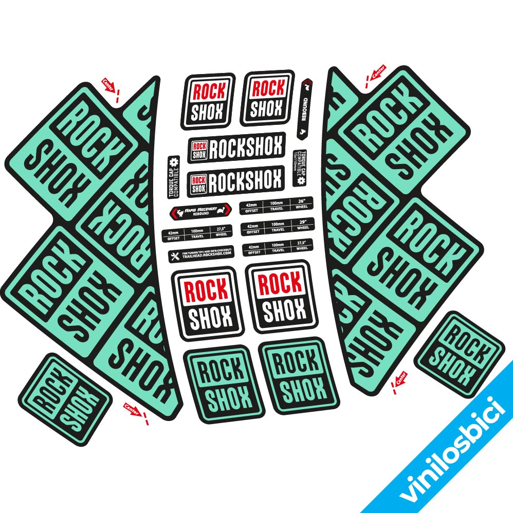Stickers Rock Shox Nino Shurter Cape Epic compatibles Autocollants fourche VTT