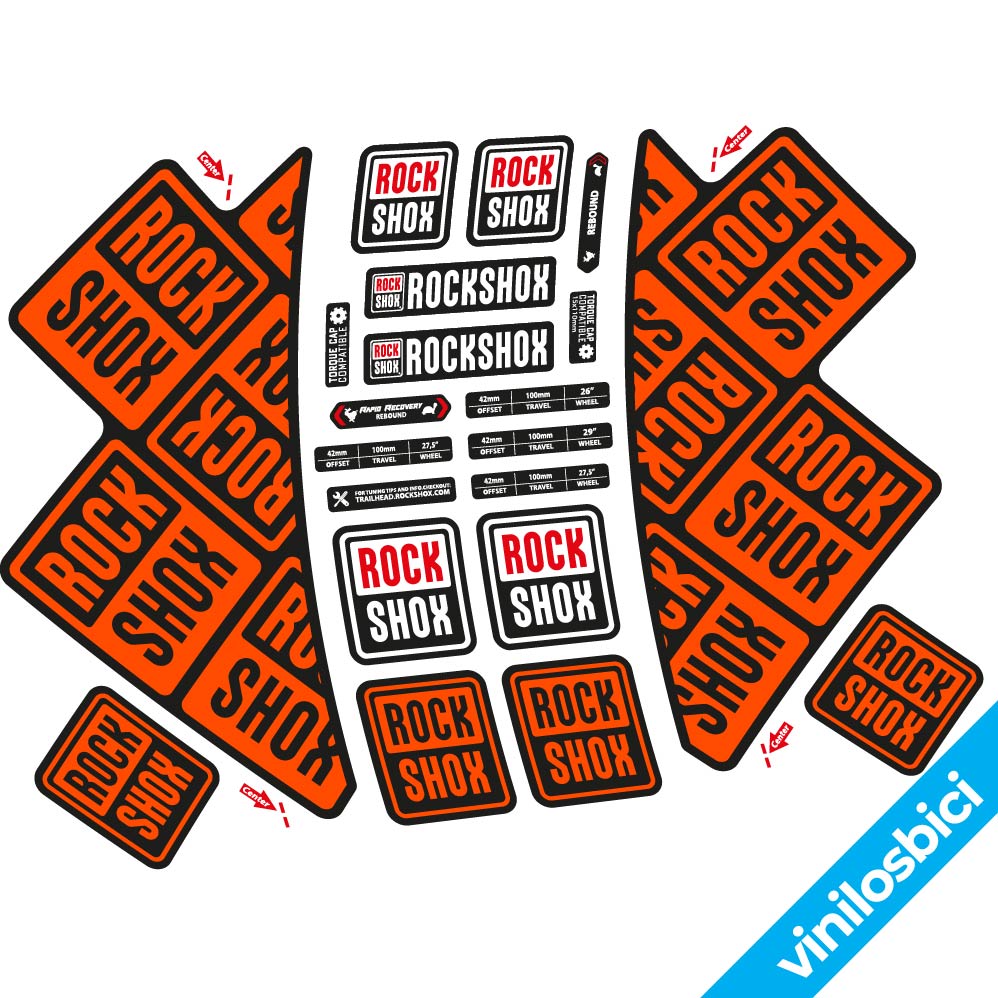 Stickers Rock Shox Nino Shurter Cape Epic compatibles Autocollants fourche VTT