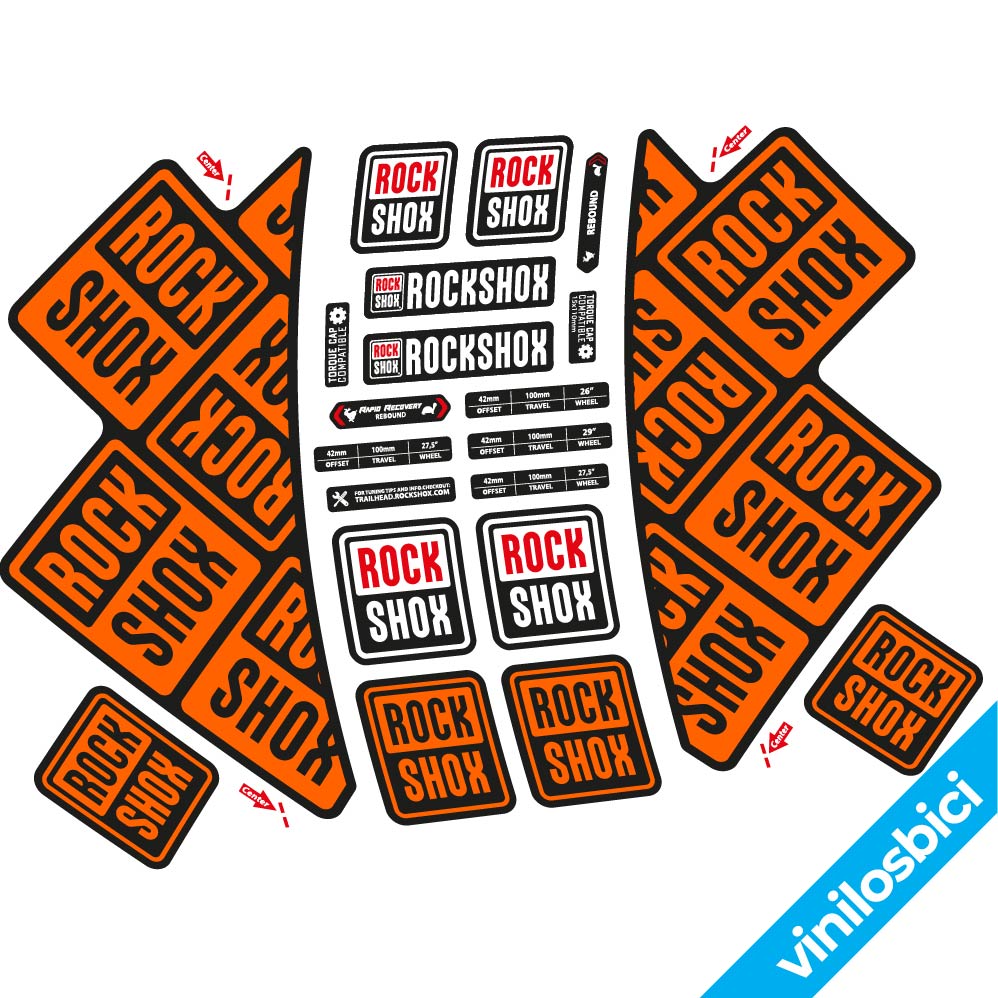 Stickers Rock Shox Nino Shurter Cape Epic compatibles Autocollants fourche VTT