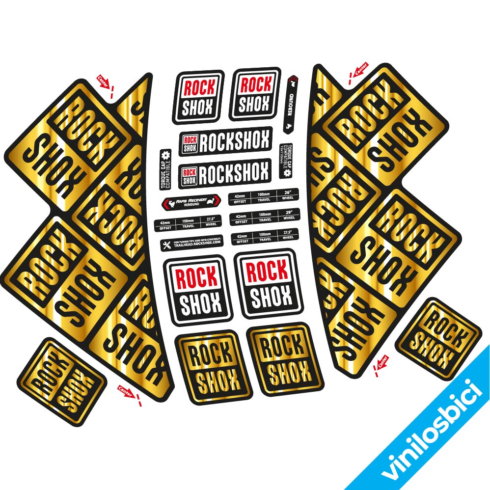 Stickers Rock Shox Nino Shurter Cape Epic compatibles Autocollants fourche VTT