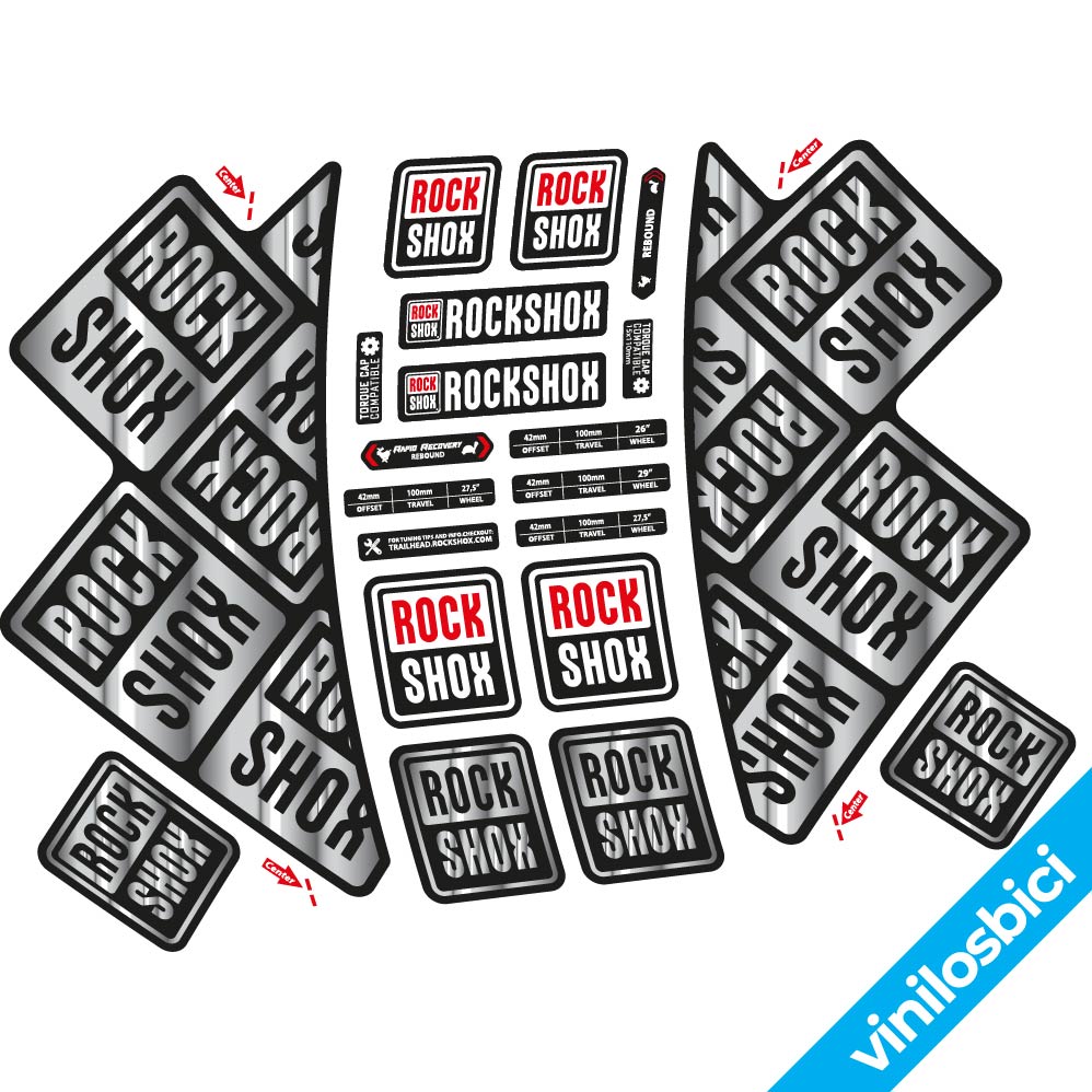 Stickers Rock Shox Nino Shurter Cape Epic compatibles Autocollants fourche VTT