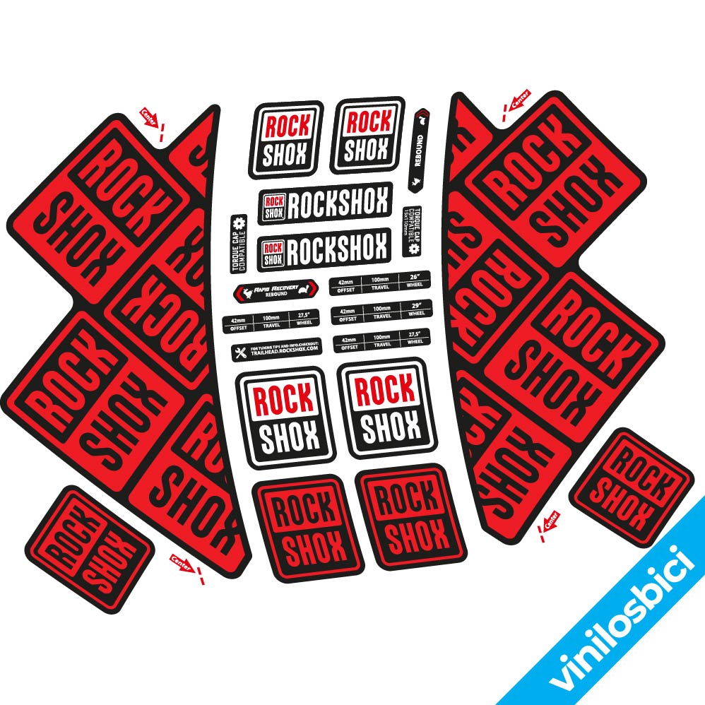 Stickers Rock Shox Nino Shurter Cape Epic compatibles Autocollants fourche VTT