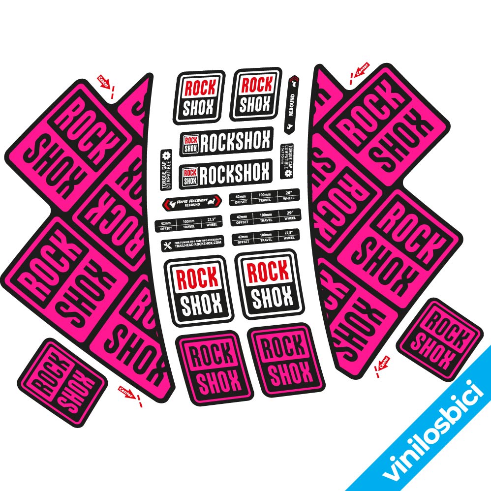 Stickers Rock Shox Nino Shurter Cape Epic compatibles Autocollants fourche VTT