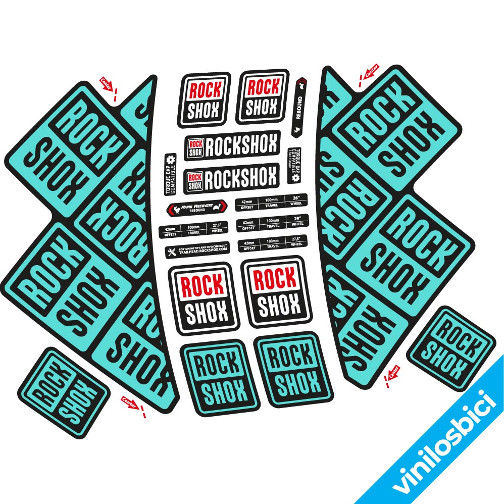 Stickers Rock Shox Nino Shurter Cape Epic compatibles Autocollants fourche VTT