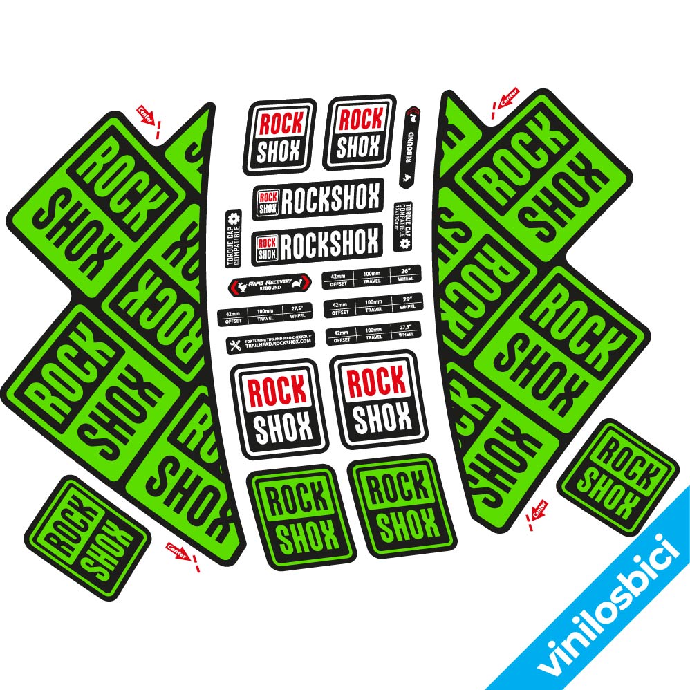 Stickers Rock Shox Nino Shurter Cape Epic compatibles Autocollants fourche VTT