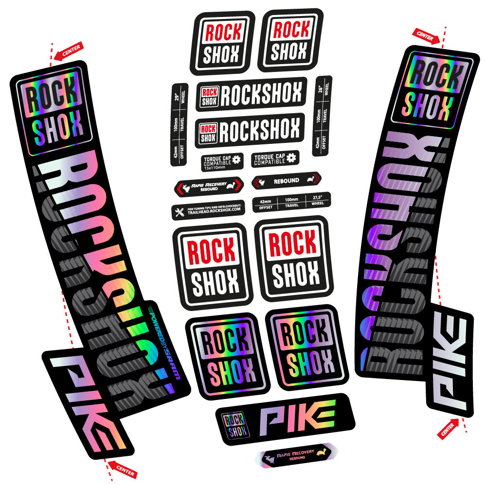 Stickers Rock Shox Pike 2018 compatibles Autocollants fourche VTT 29"