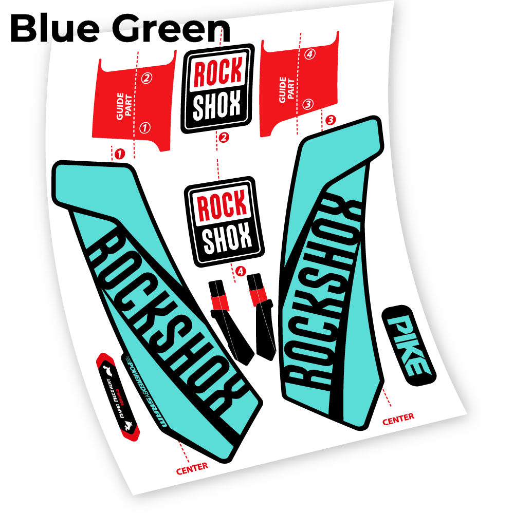 Stickers Rock Shox Pike 2016 compatibles Autocollants fourche VTT 29"