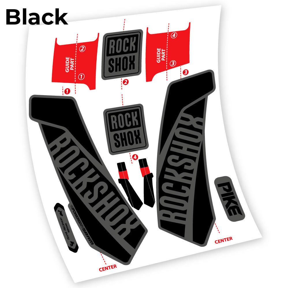 Stickers Rock Shox Pike 2016 compatibles Autocollants fourche VTT 29"