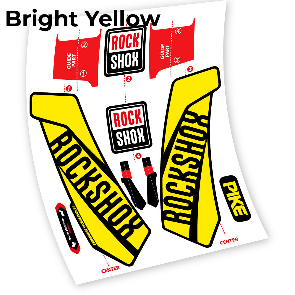 Stickers Rock Shox Pike 2016 compatibles Autocollants fourche VTT 29"