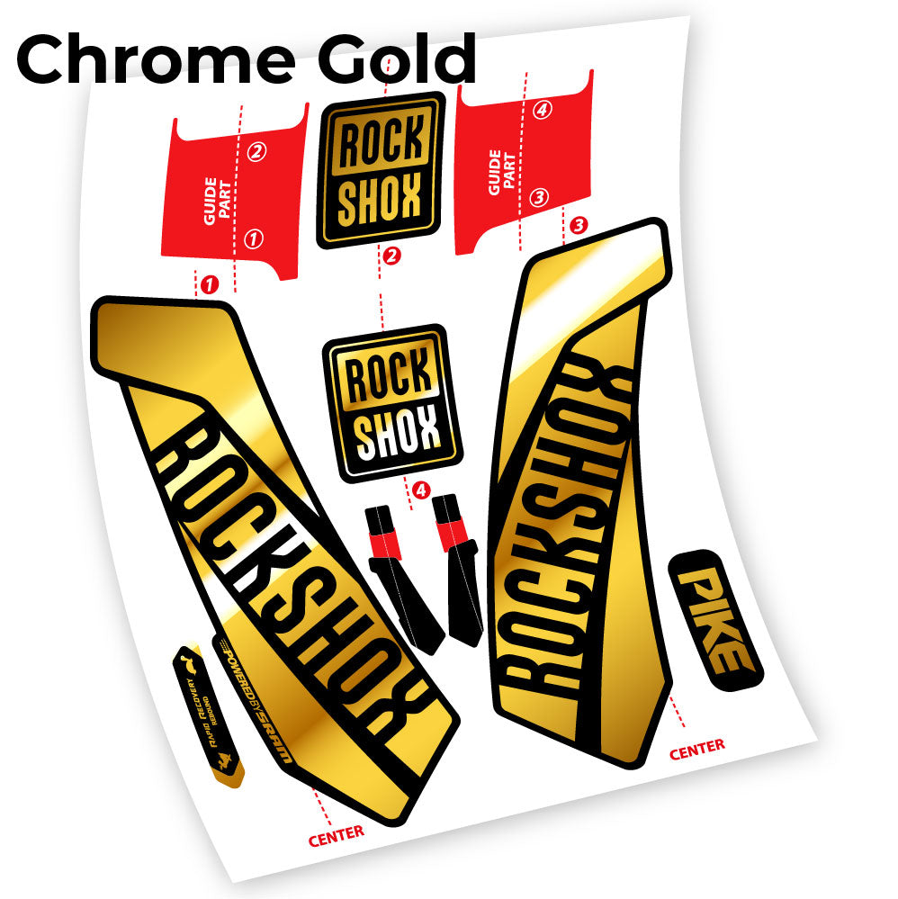 Stickers Rock Shox Pike 2016 compatibles Autocollants fourche VTT 29"