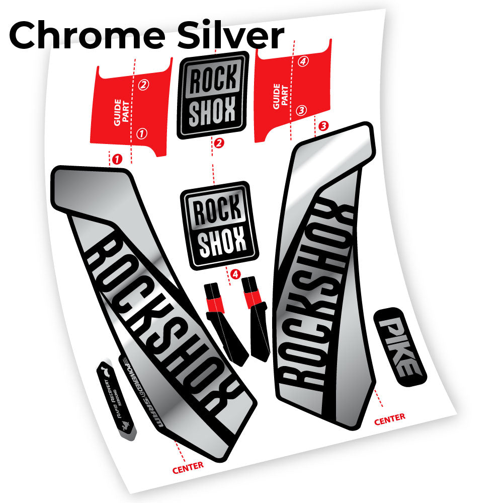 Stickers Rock Shox Pike 2016 compatibles Autocollants fourche VTT 29"
