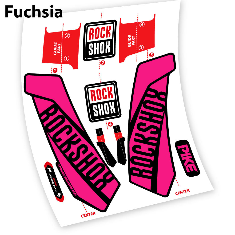 Stickers Rock Shox Pike 2016 compatibles Autocollants fourche VTT 29"