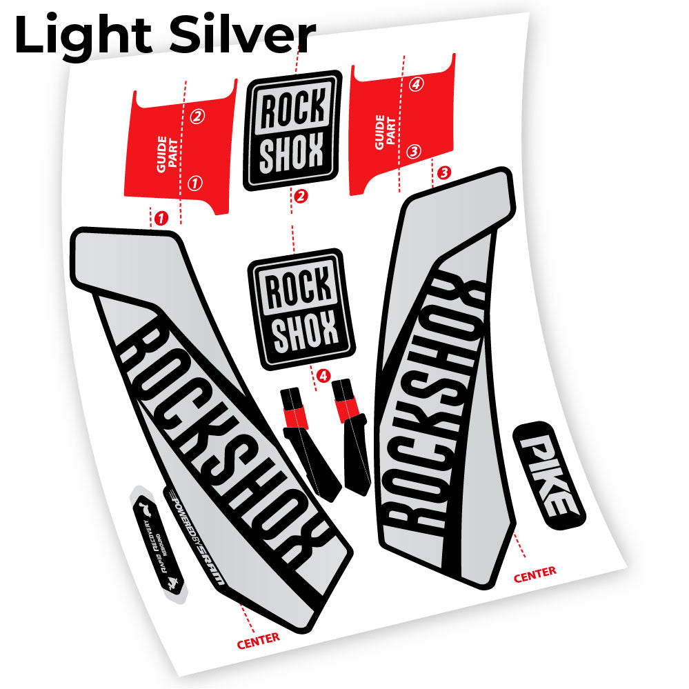 Stickers Rock Shox Pike 2016 compatibles Autocollants fourche VTT 29"