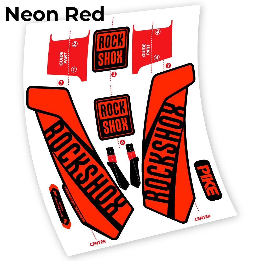 Stickers Rock Shox Pike 2016 compatibles Autocollants fourche VTT 29"