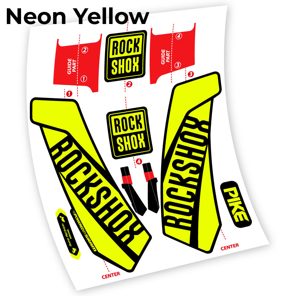 Stickers Rock Shox Pike 2016 compatibles Autocollants fourche VTT 29"