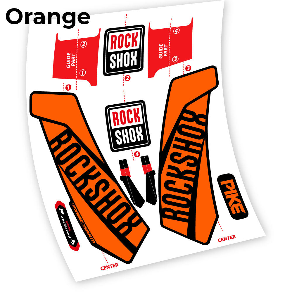 Stickers Rock Shox Pike 2016 compatibles Autocollants fourche VTT 29"