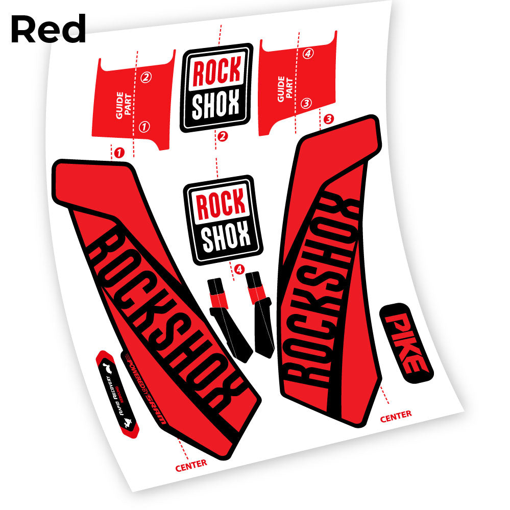 Stickers Rock Shox Pike 2016 compatibles Autocollants fourche VTT 29"