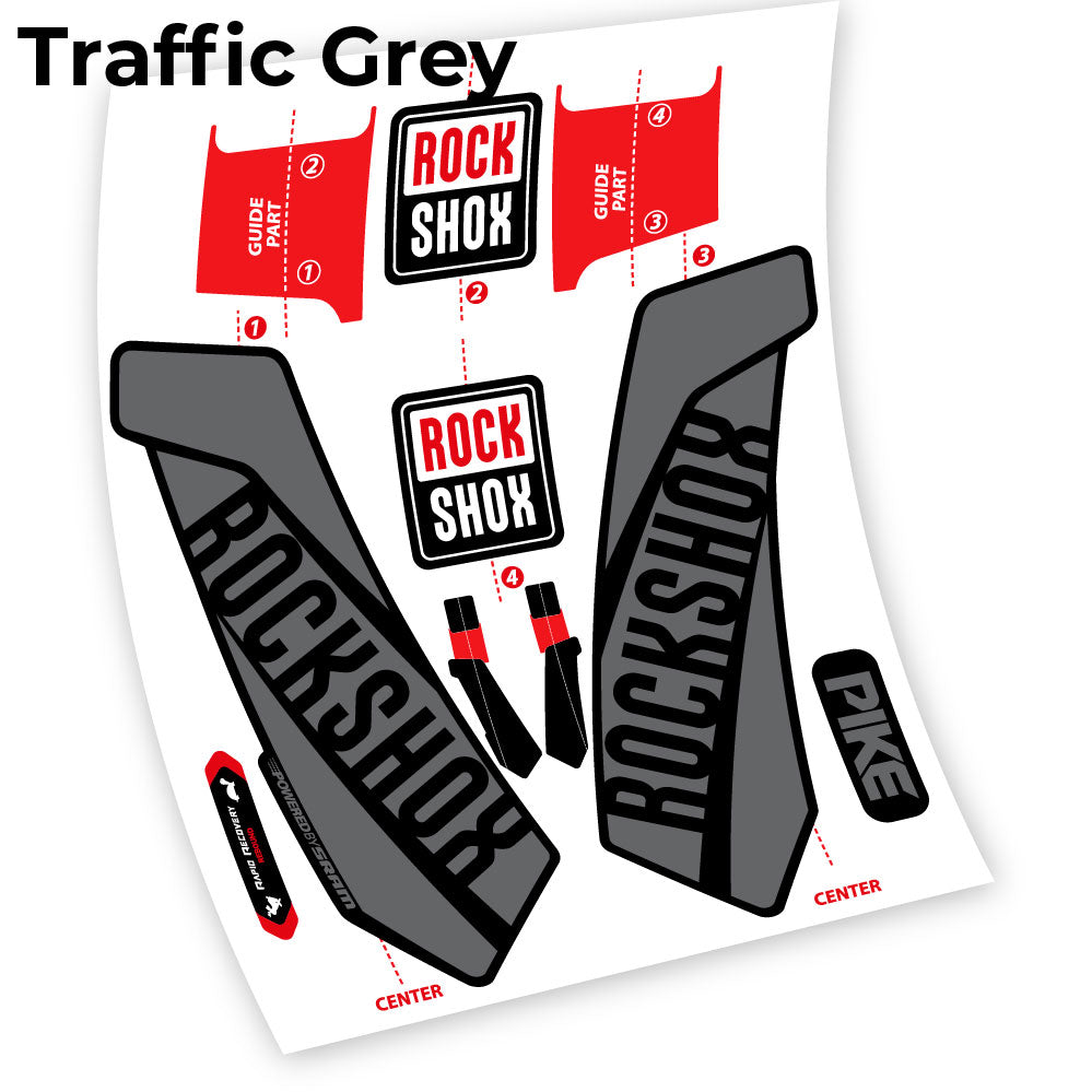 Stickers Rock Shox Pike 2016 compatibles Autocollants fourche VTT 29"