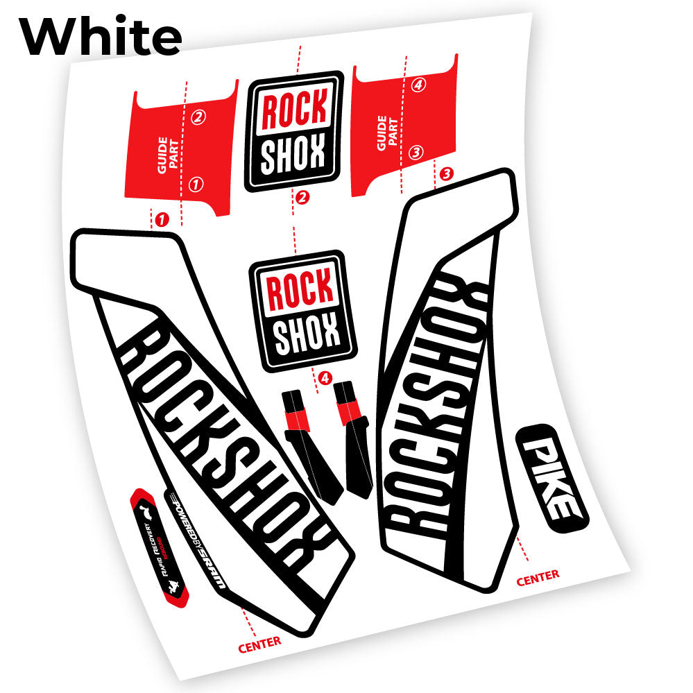 Stickers Rock Shox Pike 2016 compatibles Autocollants fourche VTT 29"