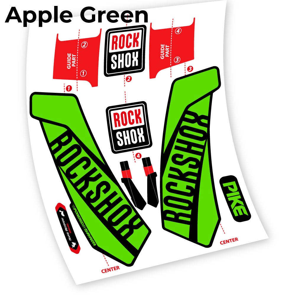 Stickers Rock Shox Pike 2016 compatibles Autocollants fourche VTT 29"