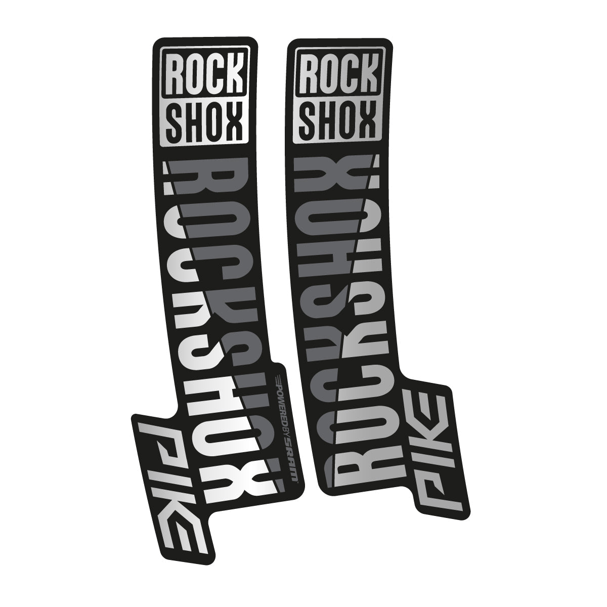 Light Silver decal for RockShox Pike 2018 fork – bike sticker vinyl