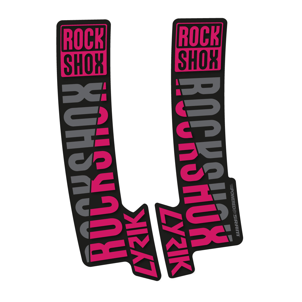 Dark Pink decal for RockShox Lyrik 2018 fork – bike sticker vinyl